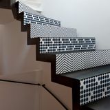 Ambiance Sticker Tekla Trapstickers, trapstickers, zelfklevend, voor trappen, cementtegels, 2 stroken van 15 cm x 105 cm