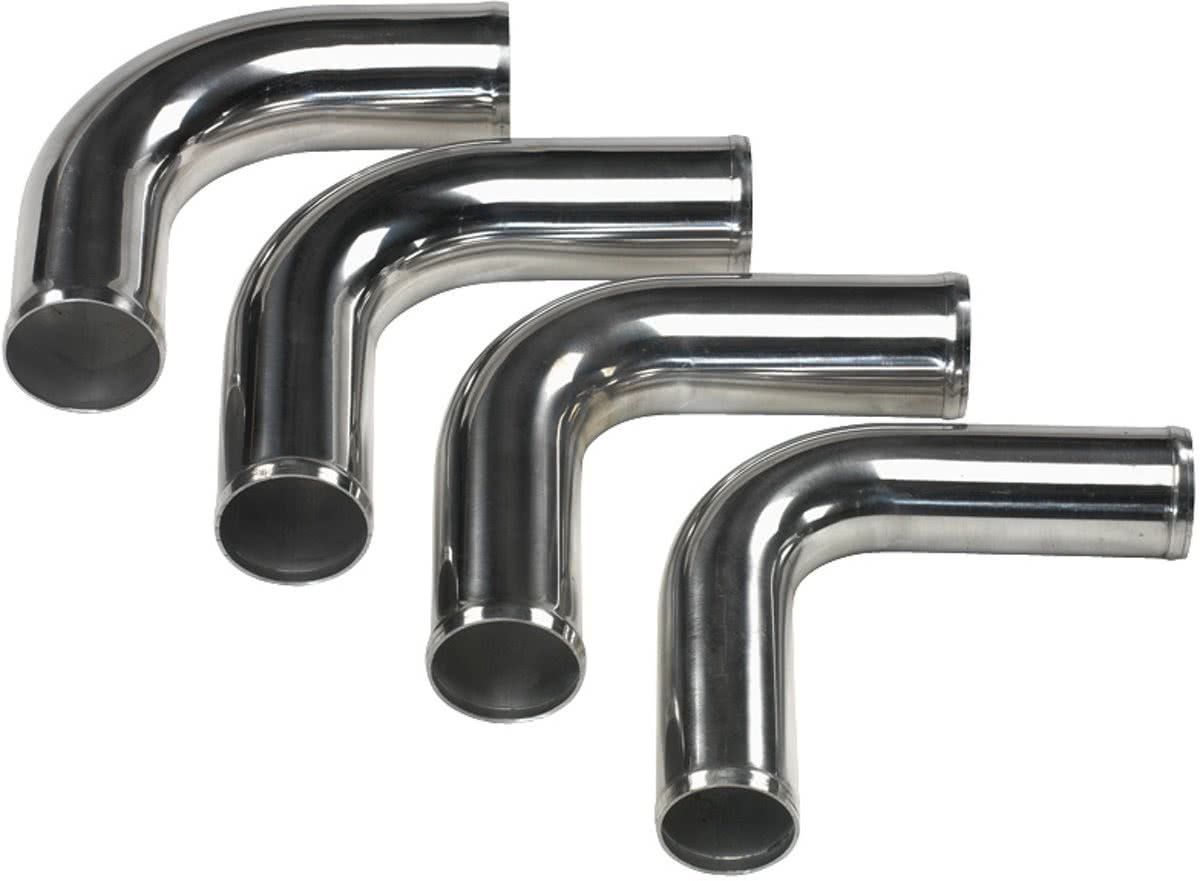 AutoStyle Universele Aluminium Luchtfilterbuis - 90 Graden - Diameter 63mm