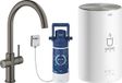 GROHE Red robinet 3-en-1 eau bouillante - Robinet de cuisine C avec chaudière 4L avec filtre calcaire - Anthracite mat
