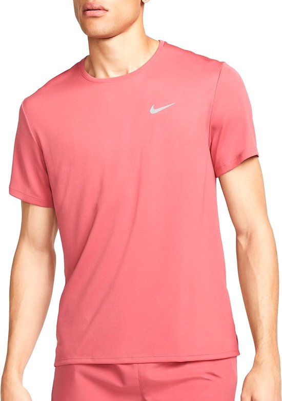 Nike Dri-FIT UV Miler T-shirt Heren - Roze - Maat XL