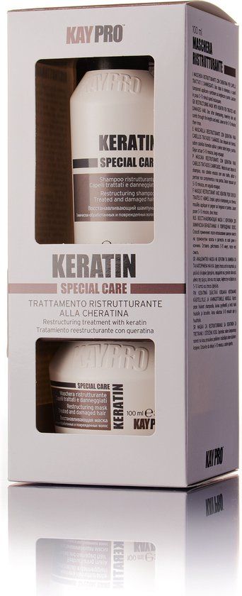 KayPro Travel Size Keratin 100ml – Professionele Haarverzorging – Mini kit - Keratin Shampoo en Keratine masker – Droog en Beschadigd Haar – Reisverpakking – Travel Size Shampoo
