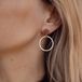 Hey Happiness Delicate Cirkel Hoepel Oorbellen Roestvrij Staal 18K Verguld - Stud 1,0 cm + Hoepel 2,5 cm - Roségoud