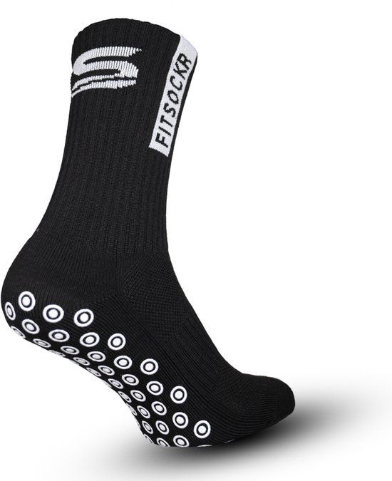 FS FitSockr Gripsocks FitSockr Gripsokken Voetbal - Sportsokken - Zwart - Maat 44-48