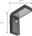 PRIOS Wandlampen buiten - 1licht - Aluminium, kunststof (PC) - H: 20 cm - zwart, helder - Inclusief lichtbron