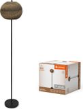 LEDVANCE Decor Cardboard Ball vloerlamp bruin van golfkarton, E27, 1600 mm hoogte