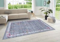 Tapeso Oosters vloerkleed Gloriosa - grijs 80x150 cm