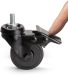 Emuca Set van 4 wielen Black met Bout, diameter 50mm, Plastic en Staal, Zwart