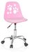 Fancy fauteuil pour enfant, cuir synthétique, rose, réglable en hauteur