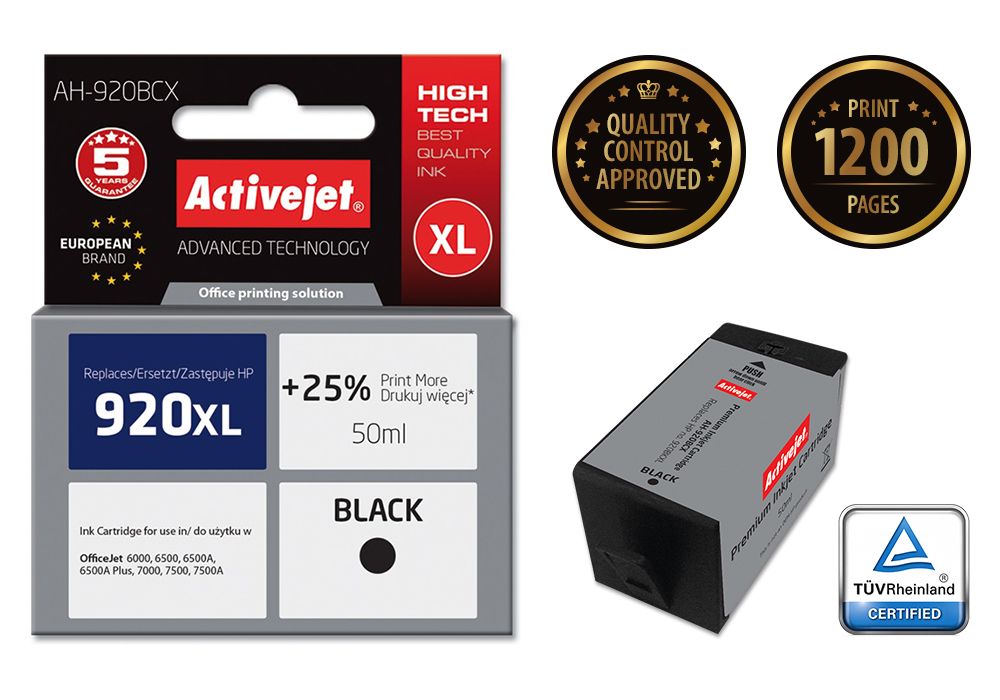 ActiveJet AH-920BCX inktcartridge (zwart, 50 ml, XL)