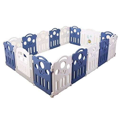 FWZJ Babyhek Indoor Veiligheid Anti-val Babyspeelhek, 70cm hoog, 5 maten (kleur: Blauw+Wit, Maat: 12 stuks - 150x180x70cm), Blauw+wit, 12 stuks - 150x180x70cm