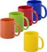 Bellatio Design Koffie mokken/drinkbekers Auxerre - 5x - keramiek - multi kleuren mix - 370 ml