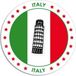 Bellatio Decorations Bierviltjes Italie - 100 stuks - Papier - Rond - Multi