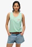 Superdry Essential Logo garment-dye hemdtopje Dames Vesten spearmint light green