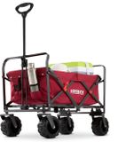 AREBOS Bolderkar | opvouwbaar | handwagen | inklapbaar | gereedschapswagen | rood