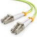 1aTTack.de 1x 0,5m OM5 LWL DX DUPLEX patchkabel LC/UPC - LC/UPC MM MULTIMODE - 50/125 µm LSZH limoengroen