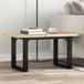 Maison Exclusive Table de conférence avec cadre en forme de O, 80x50x40,5 cm, bois de pin et acier