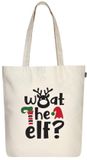 Ecoright Esthetische canvas draagtassen voor dames, herbruikbare draagtas met ritssluiting, ideaal voor boodschappen, winkelen, reizen en dagelijks gebruik, elfish, eenheidsmaat