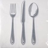 Homéa, Set van 20 papieren servetten, 3-laags, 33 x 33 cm, huishoudpapier