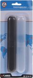 ProWorld Tandenborstelhouder 2 stuks Zwart/Transparant Kunststof Modern Vrijstaand Cilinder 19.5cm