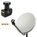 PremiumX Satellitenanlage: 60 cm Satellitenschüssel, Aluminium, Twin LNB, 4x F-Anschluss