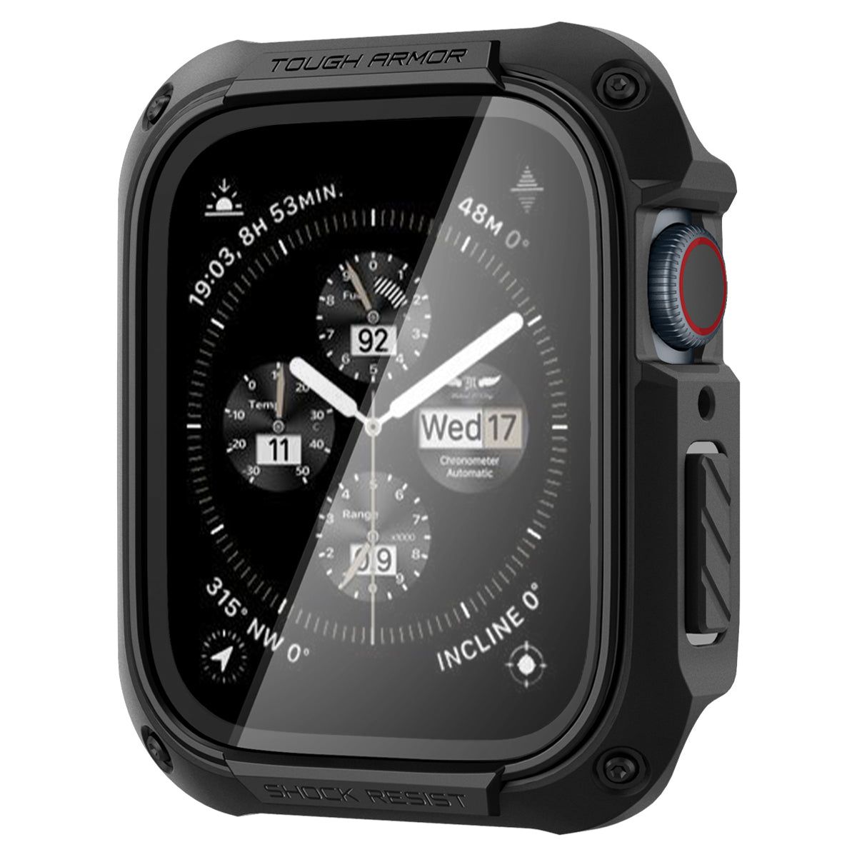 Spigen Tough Armor Case for Apple Watch Series 9 / 8 / 7 (45mm) - Black