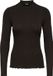 JDY Jacqueline de Yong T-shirt Jdyfransiska L/s Hi-nck Top Jr Noos 15228065 Black Koffie Dames Maat - S