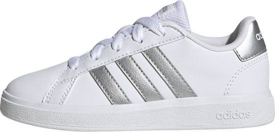 adidas Sportswear Grand Court Lifestyle Tennis Lace-Up Sneakers - Kids - White - Size 30.5