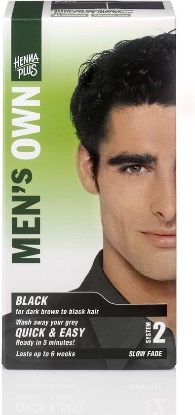Hennaplus Men's Own Black - Haarverf - Grijs - 80 ml
