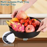 Famanu - Draaiplateau 31 cm roestvrij staal zwart keuken organizer