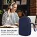 kwmobile Hoofdtelefoonetui voor over-ear koptelefoons compatibel met Sony WH-CH520 / WH-CH510 / MDR-ZX110 Case - Hoes met ritssluiting - donkerblauw
