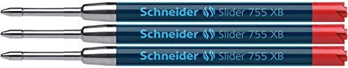 Schneider Slider 755 balpenvulling (ViscoGlide-technologie, XB=extra breed) 3-delige blisterkaart, rood