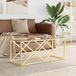 Maison Exclusive - Table basse, 110x45x45 cm, acier inoxydable et verre