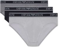 Emporio Armani Em000258_af20669 Slips 3 Eenheden Zwart,Grijs 2XL Man