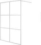 vidaXL Inloopdouchewand 140x195 cm transparant ESG-glas zilverkleurig