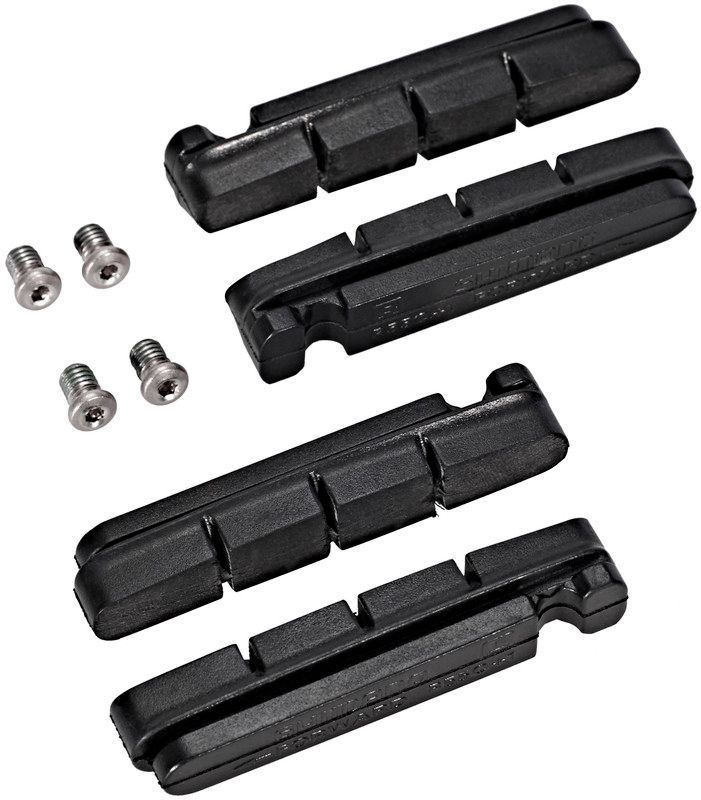 Shimano R55C+1 Remblok & Remschoen voor Cartridge remschoen zwart