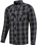 Rusty Stitches Neil V2 Motorfiets Shirt Grijs/zwart 4XL Mannen
