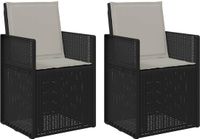 vidaXL Tuinstoelen - 2 stuks - Antraciet en Lichtgrijs - Kunststof