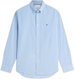 Tommy Hilfiger Heren Lange Mouwen Shirt Katoen S Lichtblauw/Wit