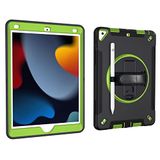 Case Apple Case voor iPad 10.2 Inch 9e/8e/7e generatie 2021/2020/2019 met 3-in-1 ontwerp, Minimalistische schokbestendige hoes met pen opknoping en 360 graden draaibare standaard polsband, Fruit Green