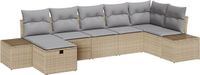 vidaXL Tuinbank Beige Polyrattan