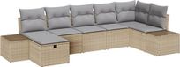 vidaXL Banc de jardin beige poly rotin