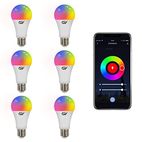 GY Smart Bulb E27 9W A60 WiFi - 6st - Smart LED Home Bulb - 800 Lumens - White & RGB - Alexa/Google Home
