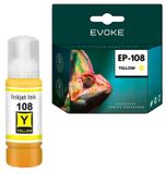 Evoke Cartouche d'encre Jaune 70 ml Compatible Epson 108 C13T09C44A EcoTank L8050 L18050