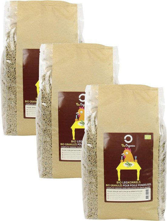 Via Organica Bio Legkorrels - Kippenvoer - 3 x 4 kg Bio