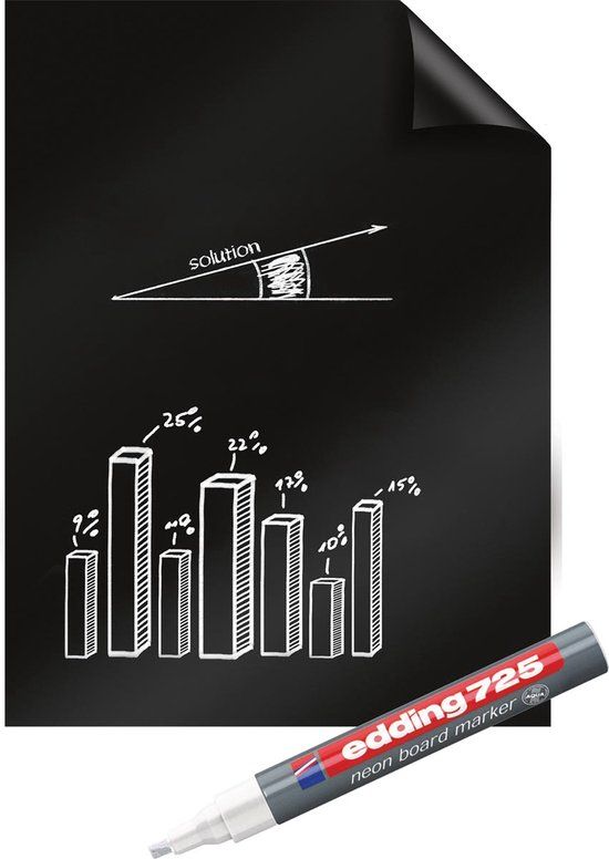 Legamaster Magic-Chart Blackboard Folie - 60x80cm - Zwart