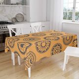 Bonamaison Tafelkleed, Anti-Mold, Sneldrogend, Waterdicht, 100% Polyester Tafellaken, 140cm x 160cm - Ontworpen en Vervaardigd in Turkije