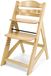 Chaise haute en bois - Chaise haute avec hauteur réglable - Grandit avec l'enfant, adapté aux 7–12 ans - Assise et repose-pieds ergonomiques - Sans coussin