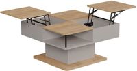 Vicco Movira Salontafel – 80 x 45 cm met opbergvakken Beige