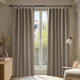 Deconovo thermische verduisteringsgordijnen met lussen, 140 x 290 cm, taupe, 2 stuks
