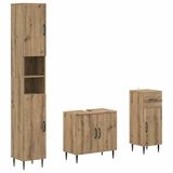 vidaXL - 3-delig - badkamerkast - set - HAARLEM - Artisanaal eiken